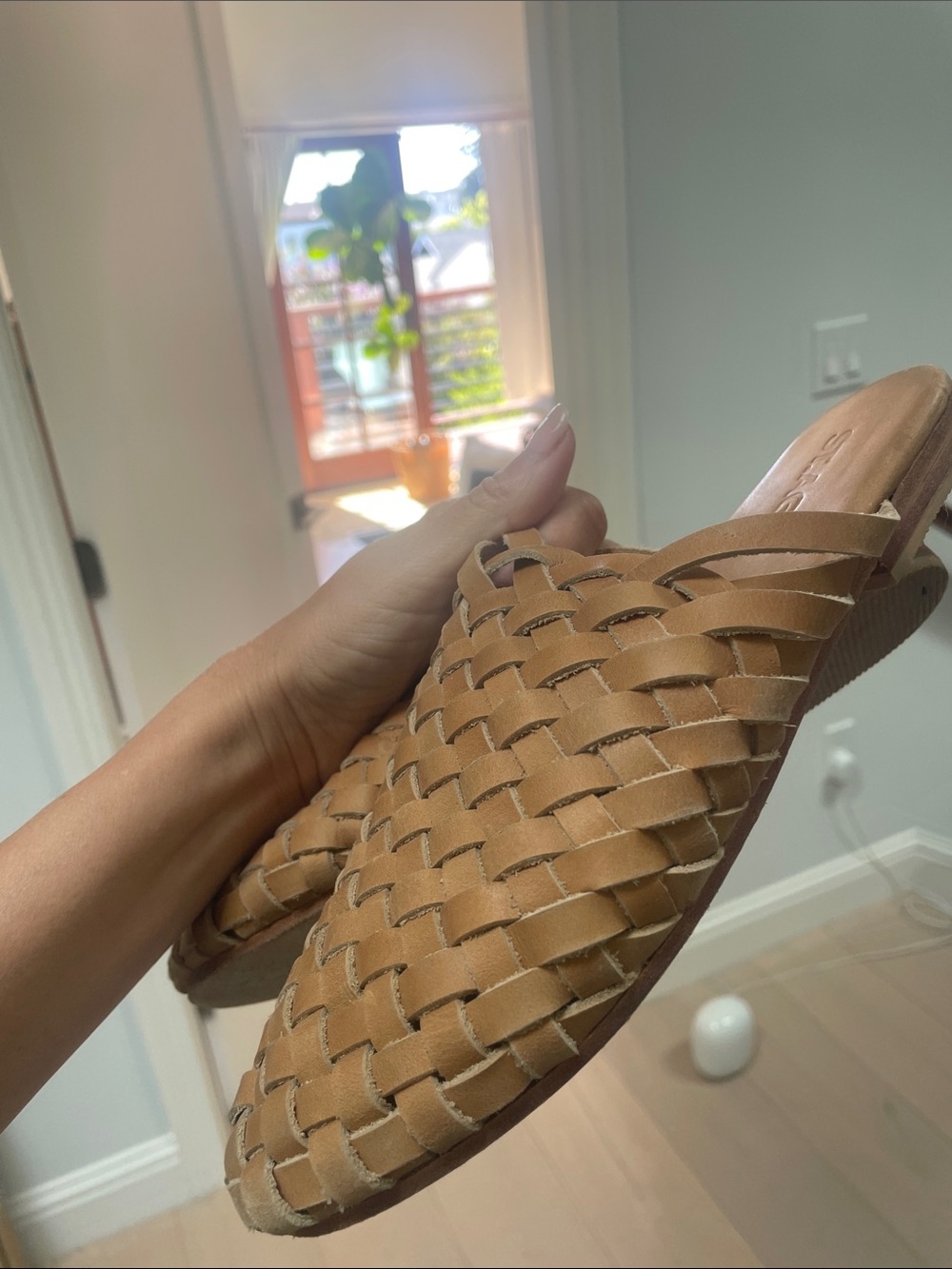 St Agni bunto woven leather slides 36 in almond - Picture 10 of 11